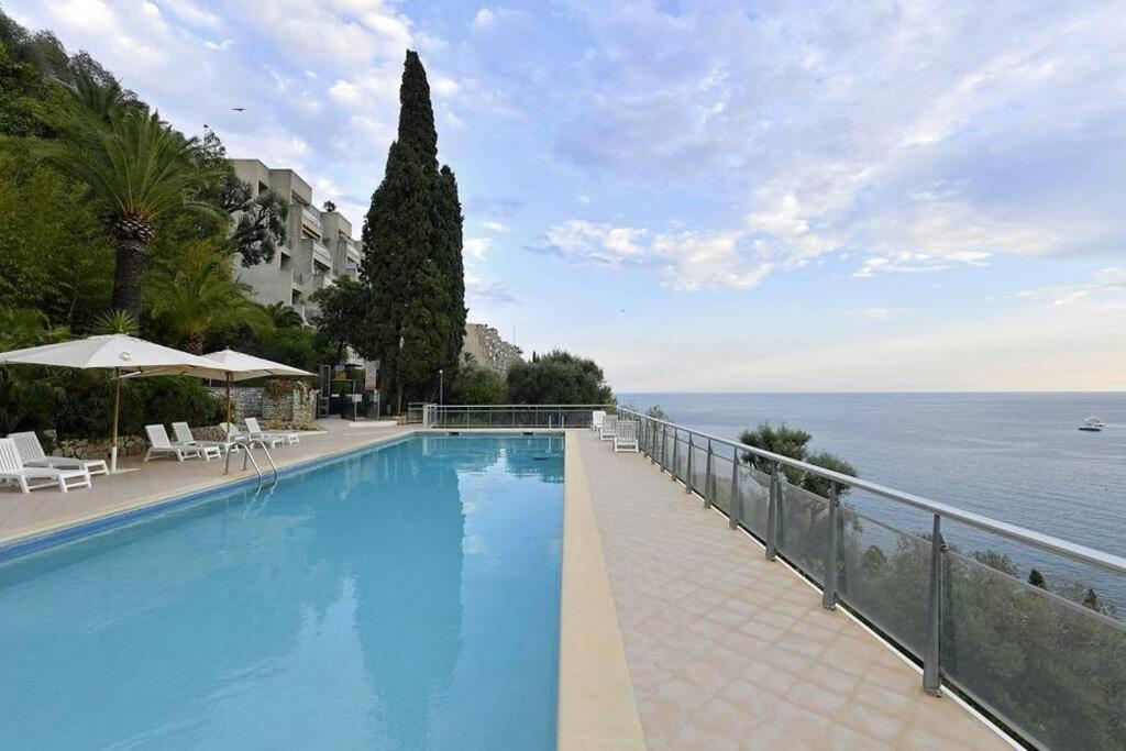Grand Bleu, Appartamento Vista Mare E Monaco 로퀴에브륀캡마르탱 외부 사진